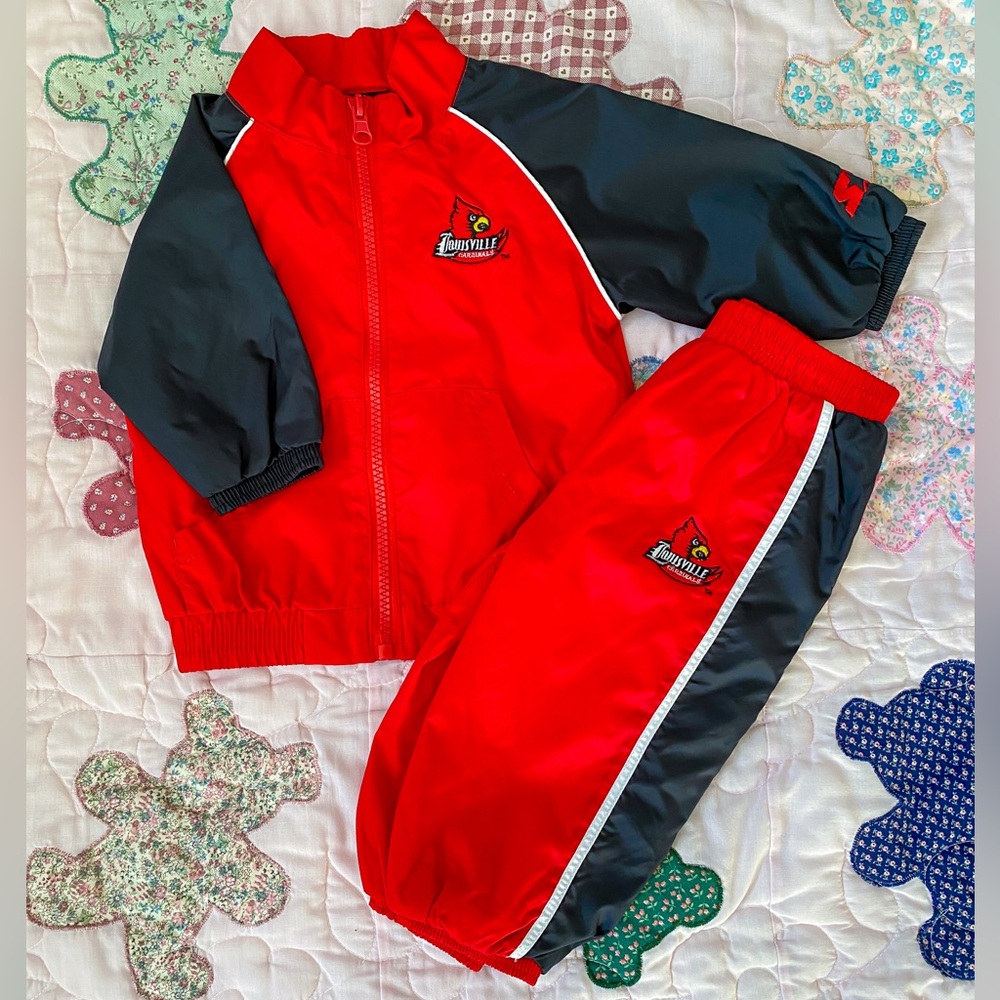Y2K Louisville UofL STARTER Red and Black Jacket with Logo